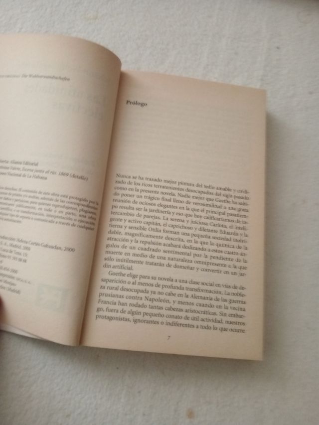 GOETHE.Novela. Las afinidades electivas