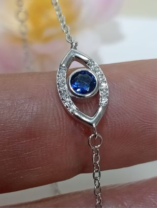 Pulsera De Plata De Ley 925-Ojo Turco
