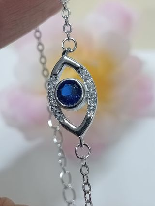 Pulsera De Plata De Ley 925-Ojo Turco