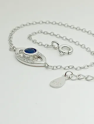 Pulsera De Plata De Ley 925-Ojo Turco