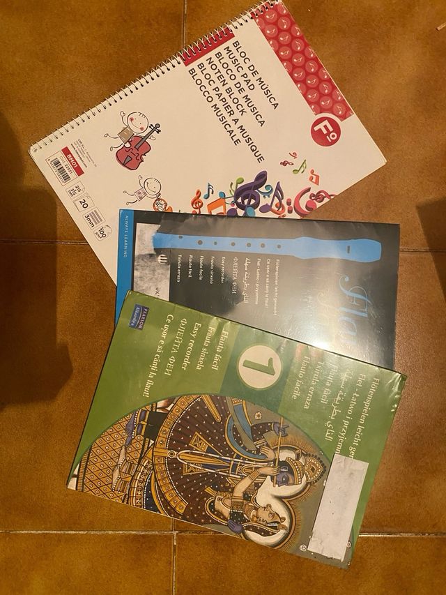 libro 1 y 2 de flauta Pearson