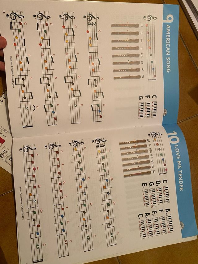 libro 1 y 2 de flauta Pearson