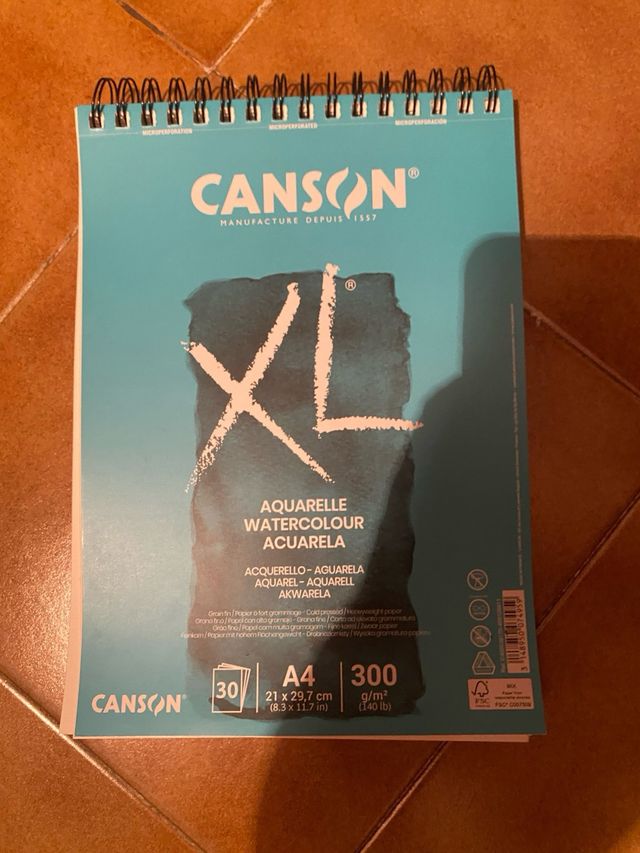 libro canson XL A4 acuarela