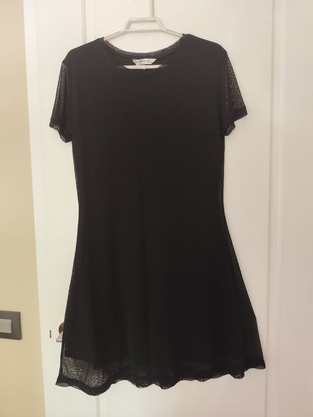 Vestido mini de punto de malla