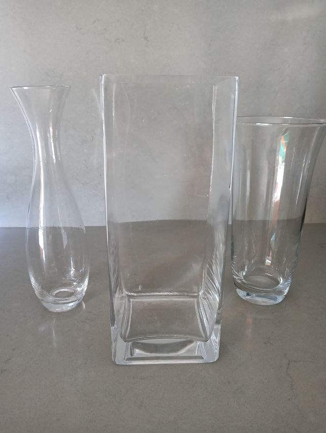 Lote de Jarrones de cristal