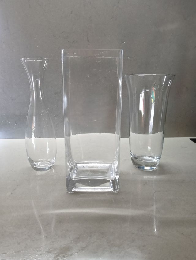 Lote de Jarrones de cristal