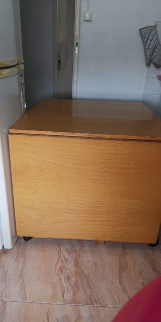 Mesa grande extensible (hasta 8+ personas).