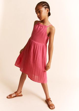 Vestido corto chica fucsia Sin estrenar 
