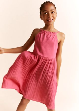 Vestido corto chica fucsia Sin estrenar 