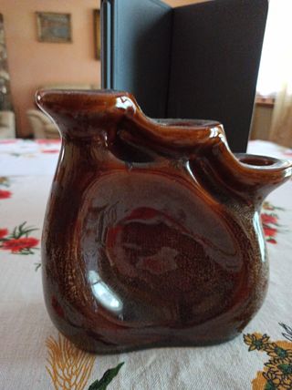 Vaso anni 60 in ceramica portacandele