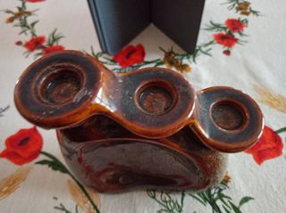 Vaso anni 60 in ceramica portacandele