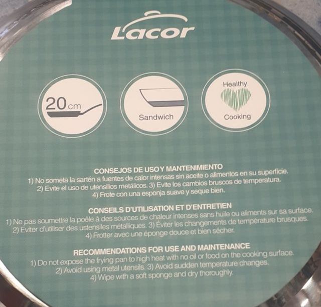 Sarten 20cm acero inox.