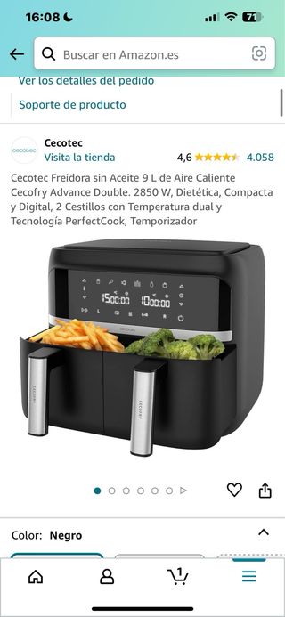 Freidora de aire cecotec XXL