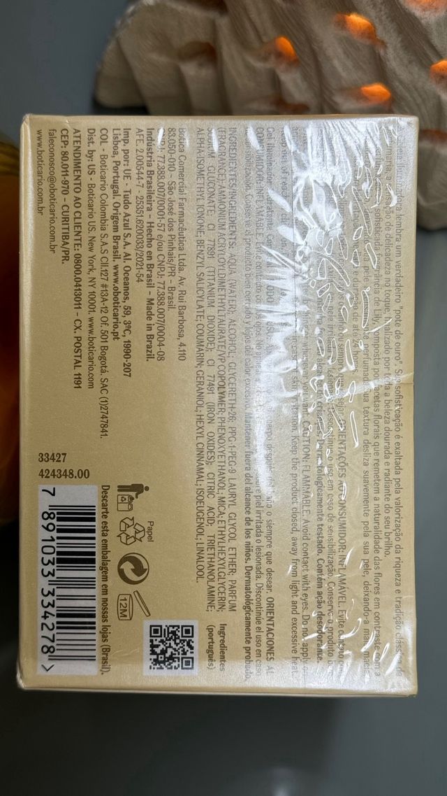 Crema idratante Illuminante corpo Lily