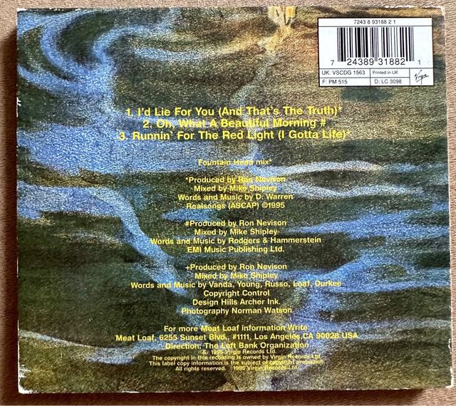 Single DIGIPACK Meat Loaf I’d Lie For You 3 songs