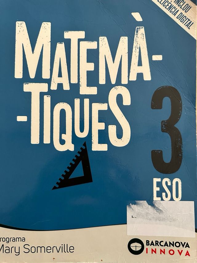 Libro Matemáticas 3 ESO