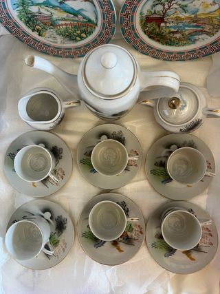 Juego de cafe de porcelana china *Sin Usar*