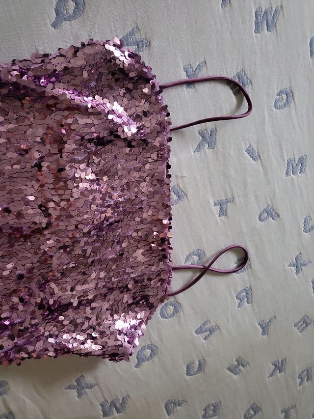 Vestido lenejjuelas  mango