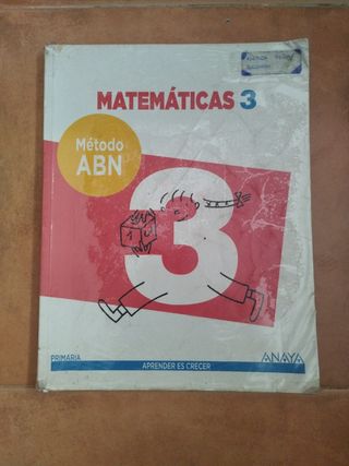 Libro matemáticas 3 primaria Anaya ABN