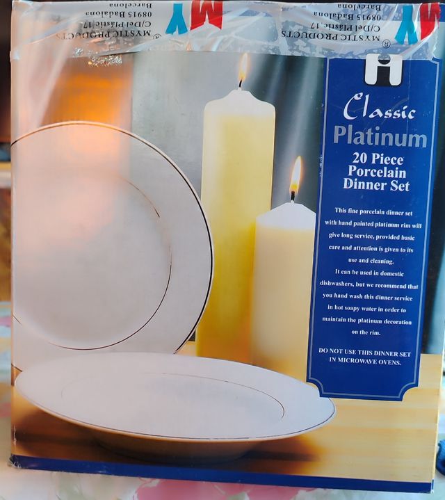 Vajilla de 20 piezas. La rebajo 20% ahora 80€