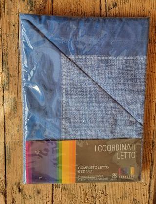 Completo letto in puro cotone naturale a 1 piazza