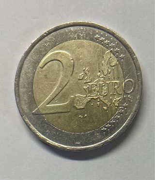 Monedas (2) Francia 2 euros año 2001 con errores.