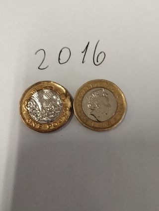 One Pound errore di conio sterlina Queen