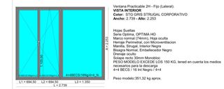 Cerramiento Aluminio RPT 74mm