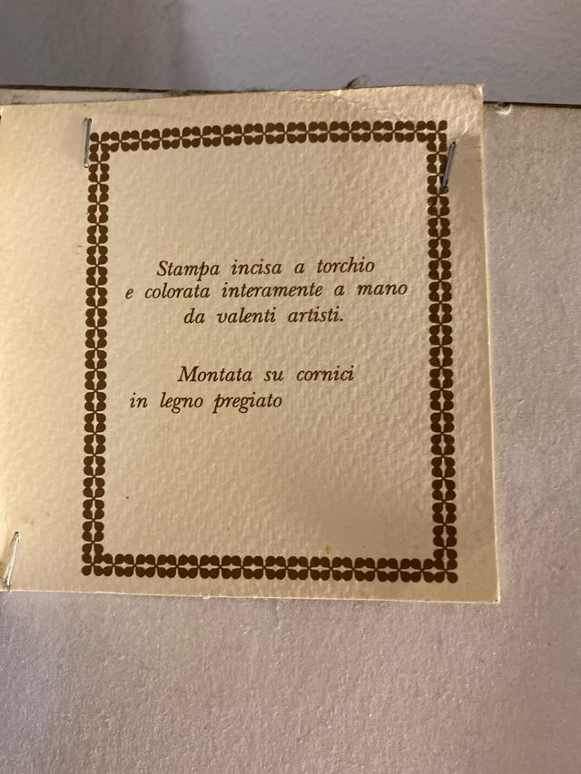 Quadro con stampa antica 