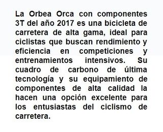 Bicicleta carretera Orbea Orca 3T