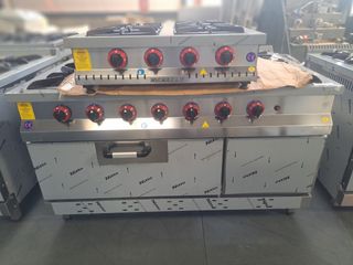 Cocina industrial 6 fogones con horno