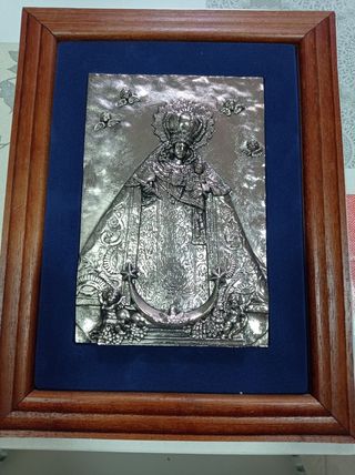 cuadro antiguo virgen del carmen