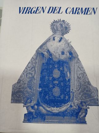 cuadro antiguo virgen del carmen