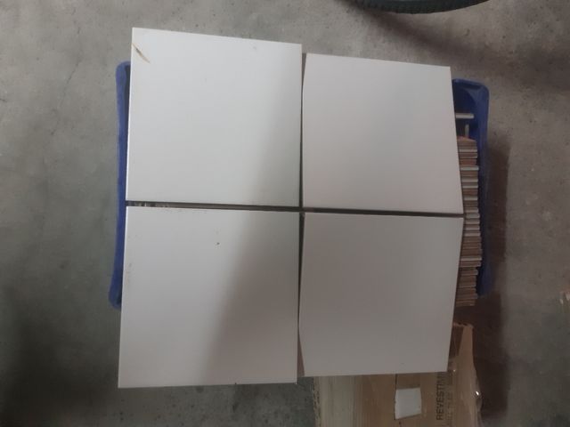 Azulejo blanco mate vente por veinte