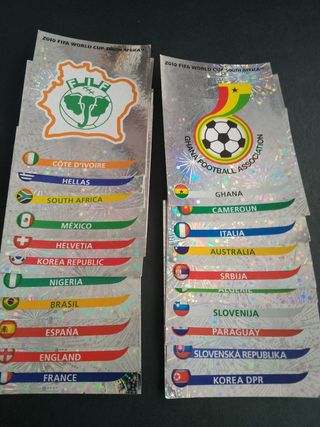 Escudos 2010 Sudáfrica mundial cromos panini