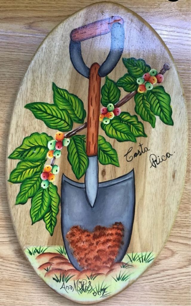 Cuadro pala pintado en madera de costarica