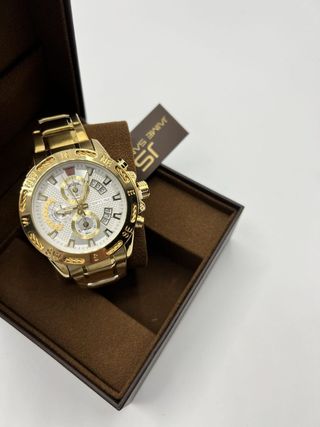 Precioso reloj Navy chapado en oro 18k 