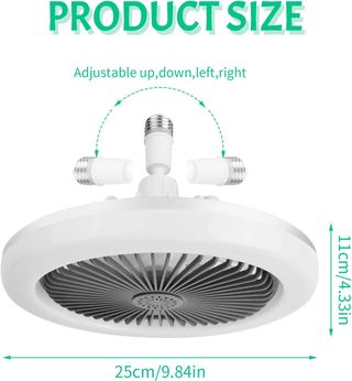 Ventilador de Techo con Luz LED Regulable 30W, 💡
