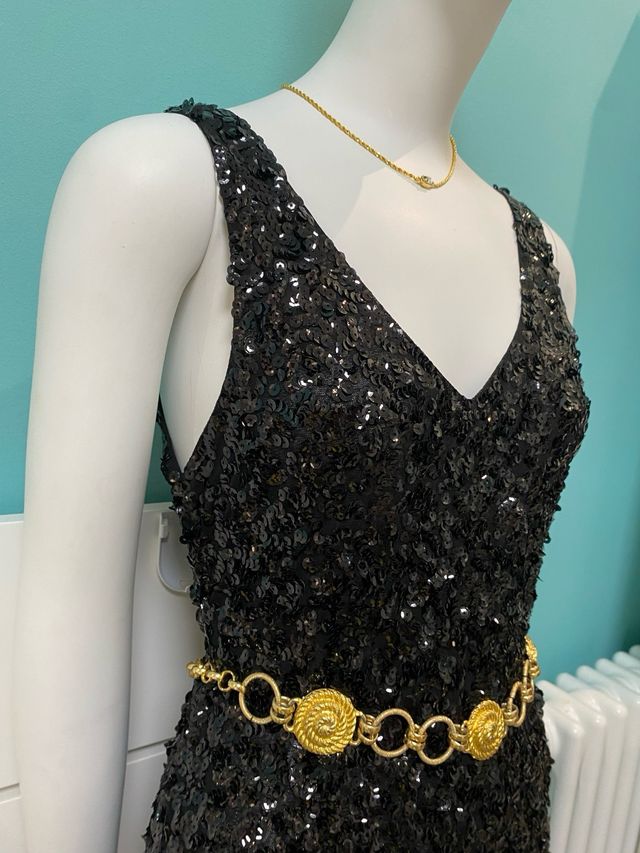 Vestito nero paillettes