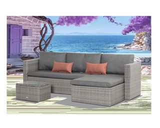 Sofa reversible + mesa centro para exterior