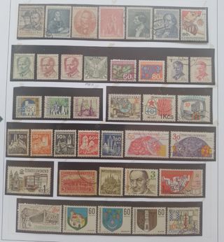 LOTE SELLOS CHECOSLOVAQUIA, DIVERSAS ÉPOCAS.