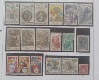 LOTE SELLOS CHECOSLOVAQUIA, DIVERSAS ÉPOCAS.