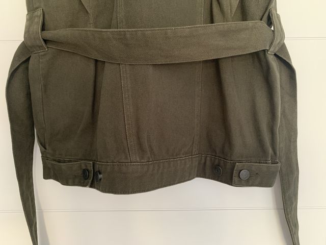 Chaleco vaquero Kaki de Naf Naf. Talla S