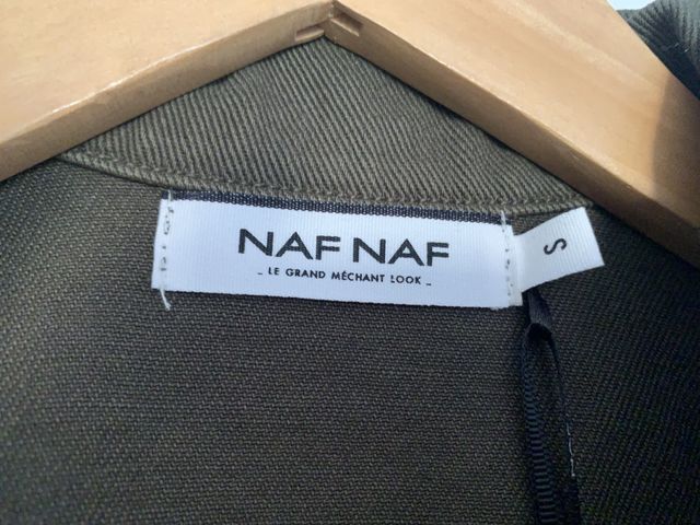Chaleco vaquero Kaki de Naf Naf. Talla S