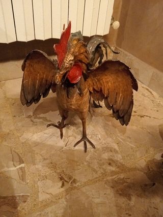 Coppia galli in ferro battuto
