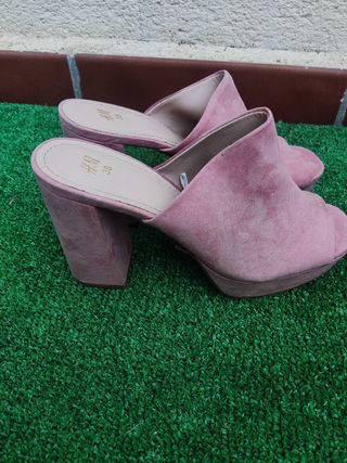 Sandalias plataforma rosa H&M