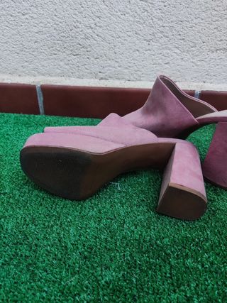 Sandalias plataforma rosa H&M
