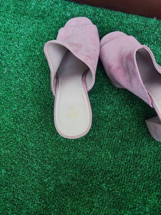 Sandalias plataforma rosa H&M