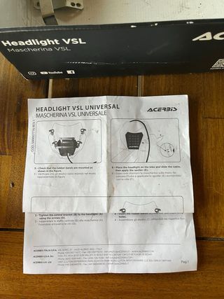 Faro acerbis y careta KTM