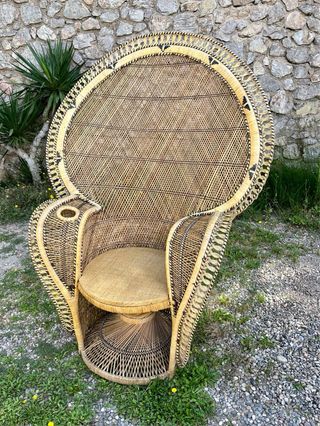 Sillón Pavo Real extragrande 70s